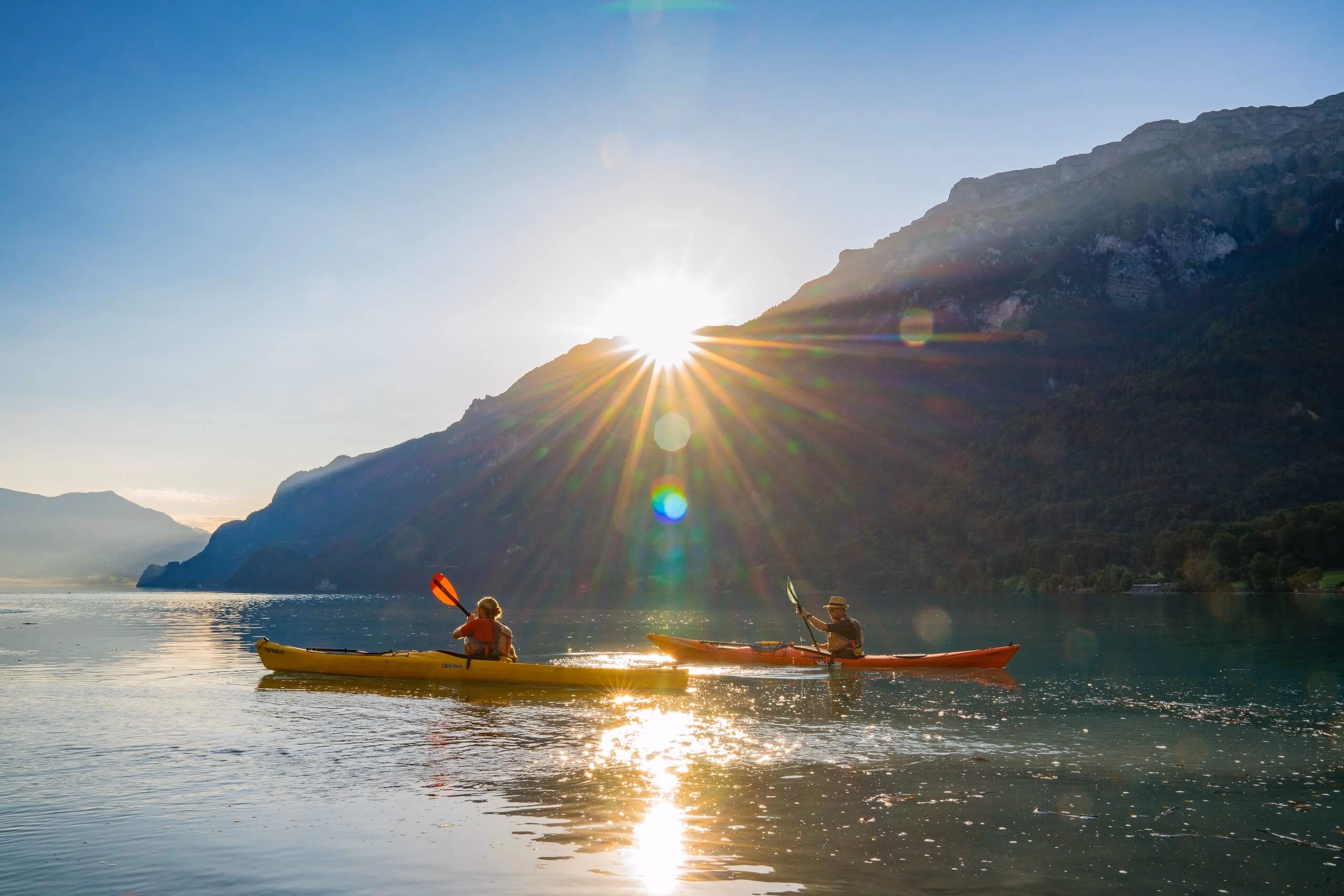Kajak na jezeře Brienz