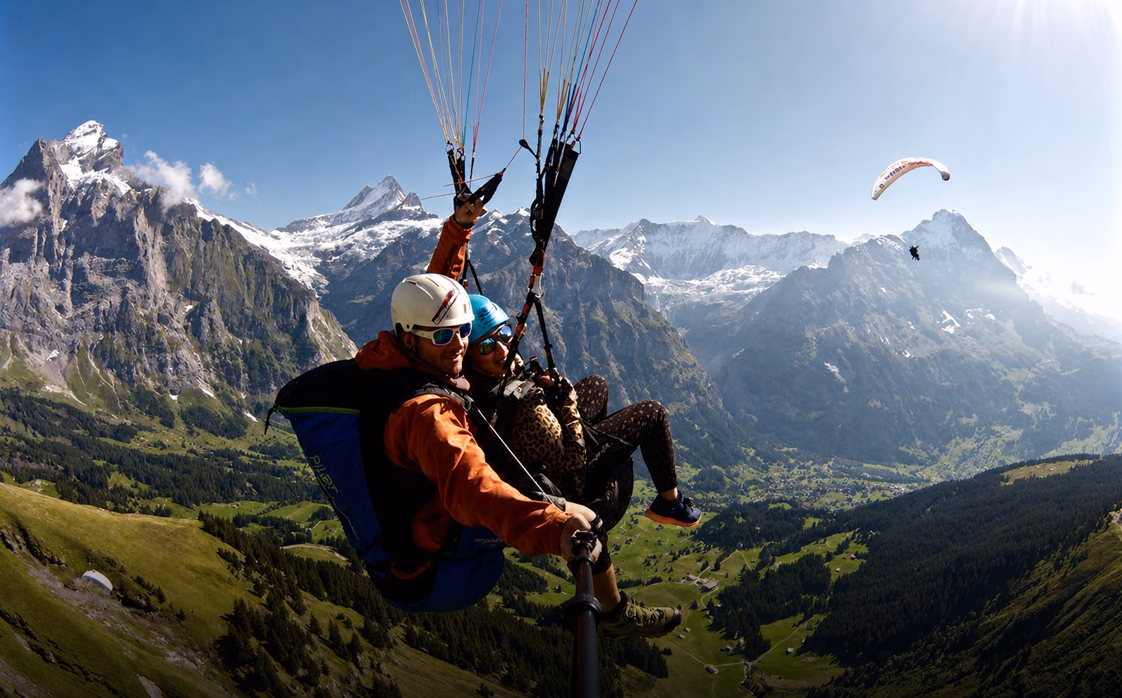 Paragliding Over the Valley